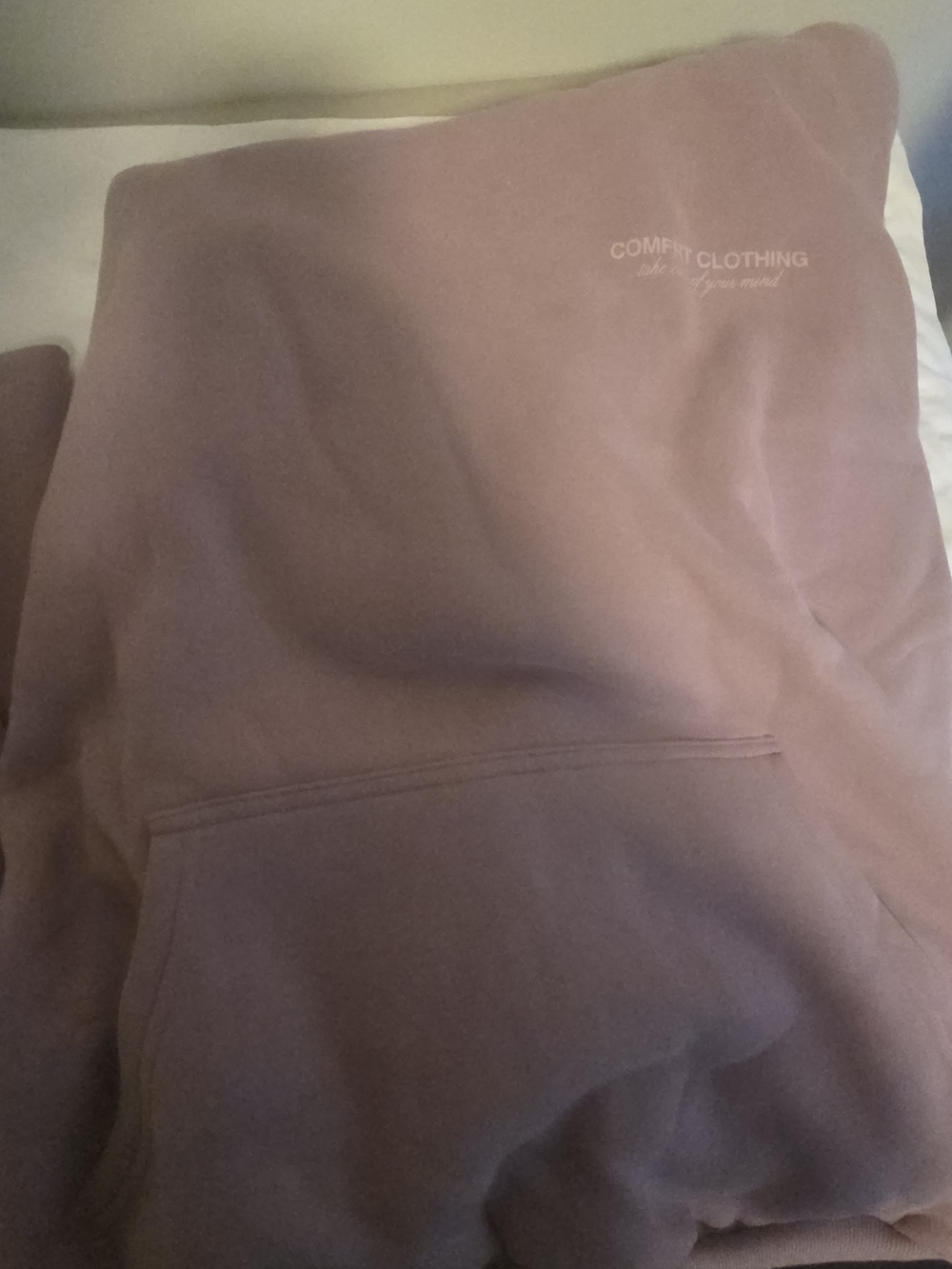 Comfort Clothing Set  Mauve Hoodie And Straight Leg Pants Large  for Women